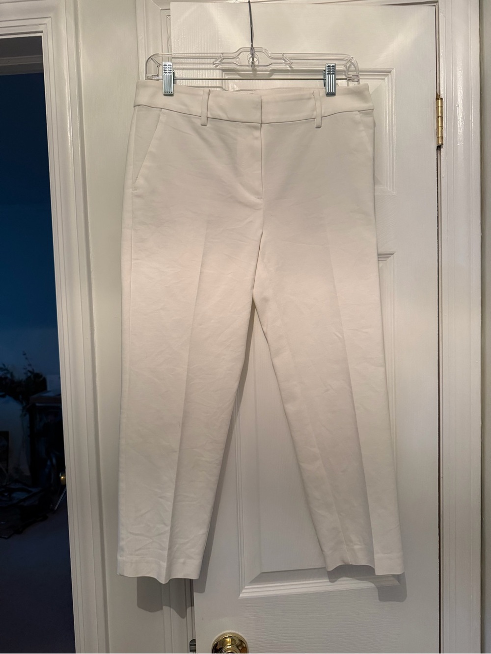 LOFT White Cropped Ankle Pants